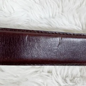 VINTAGE Fossil Brown Leather Western Engraved Silver Belt Medium Ornate Boho‎ thumbnail 10
