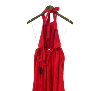 Lulus Island Vacay Red Tie-Back Maxi Dress size Small NWOT thumbnail 6