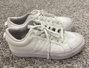 White Platform Adidas Sneakers thumbnail 1