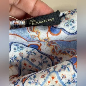 A COLLECTION ‎ White Blouse with Colorful Floral Design size m thumbnail 9