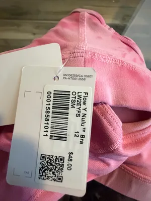 Lululemon Flow Y Bra A-C Cup Strawberry Smoothie 12 NWT thumbnail 10