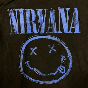 Nirvana Nevermind Dead Smiley Dual Side Grunge Band Tee S thumbnail 2