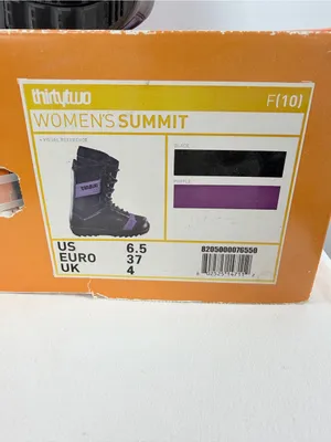 Thirtytwo Summit Snowboard Boots Size‎ 6.5 Womens Black/Purple with Box thumbnail 10
