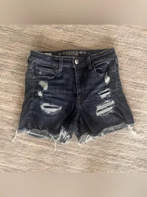 American Eagle Next Level Stretch Distressed Jean Shorts thumbnail 3