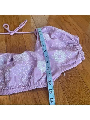 Free People Lotus Orchid Purple Sz. Small Set Skirt and crop top 100% cotton thumbnail 11