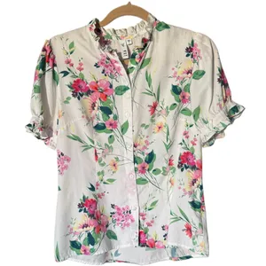 Size Small Kut From The Cloth Floral, Button Down, Ruffle Collar thumbnail 5