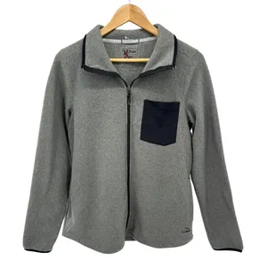 LL Bean Women's Gray Fleece Full Zip Jacket Pocket Size‎ Small Regular thumbnail 1