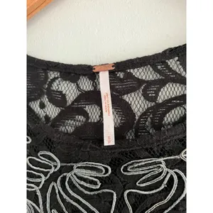 Free People | Dreamer Black Lace Mini Dress | Short Sleeve | Size Small thumbnail 3