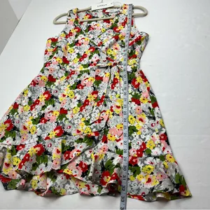 Likely Vera Floral Print Faux Wrap Mini Sleeveless‎ Dress Womens Size 8 NEW thumbnail 11