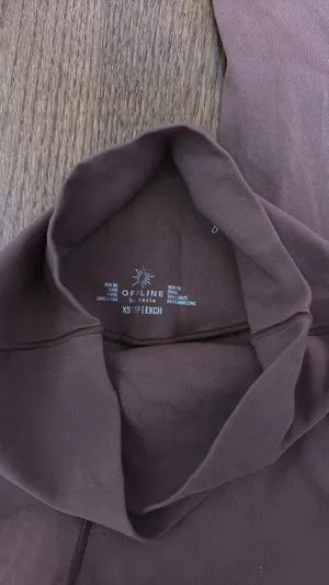 Aerie OFFLINE By Real Me High Waisted Crossover Flare Legging - XS Brown thumbnail 3