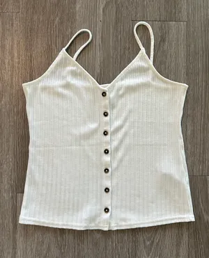 White Spaghetti Strap Top thumbnail 3