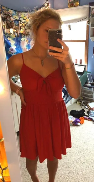 Derek Heart Red Dress thumbnail 1