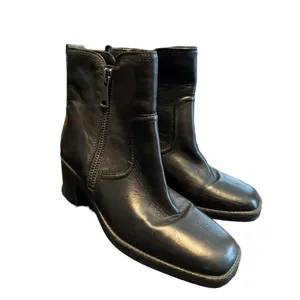 Women's Naturalizer Emmy Black Leather Ankle Boots With Side Zipper & 2-Inch Hee thumbnail 10