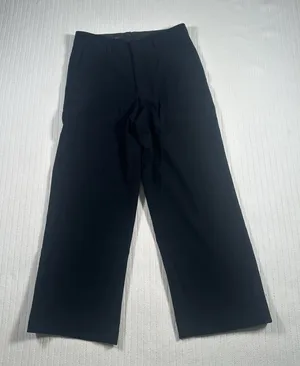 Calvin Klein Women's Size 8 Regular Black Wide-Leg Trousers Dress Pants thumbnail 1