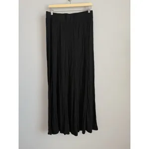 Umgee Maxi Skirt Size XL Pull On Black Jersey Boho Flowy Lightweight Casual thumbnail 2