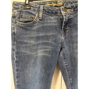 American Eagle Outfitters Womens skinny Flare Leg Jeans Medium Wash 4 Long denim thumbnail 2