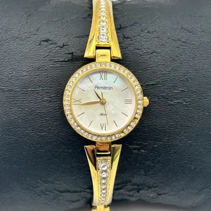 Armitron Now Gold Tone Crystal Bezel Mother Pearl Women’s Watch New Battery thumbnail 2