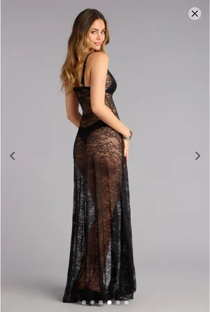 Windsor whispered touch sheer lace maxi dress thumbnail 2