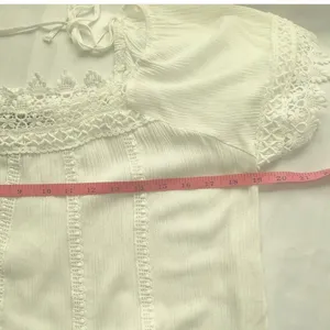 NWT American Rag White Crochet Detail Square Neck Short Sleeve Women's Small‎ thumbnail 8