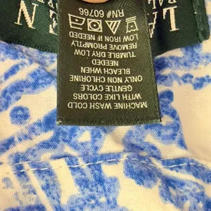 Lauren Ralph Lauren Blue Blue White Paisley Embroidered logo button down contemp thumbnail 14