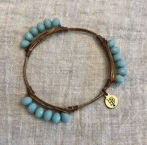 Bourbon and Bowties Turquoise Beaded Bracelet thumbnail 1