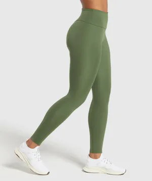 Gymshark Training Leggings Olive Green thumbnail 3
