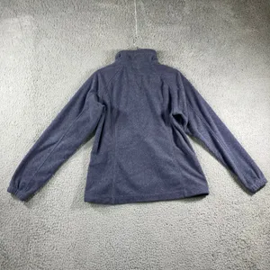 Columbia Fleece Jacket Women Large Benton Springs Full‎ Zip Blue Mock Neck Soft thumbnail 3