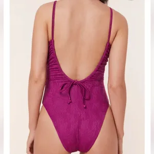 Andie Swim Liku One Piece Swimsuit Aura Magenta Lace‎ Small NWT thumbnail 2