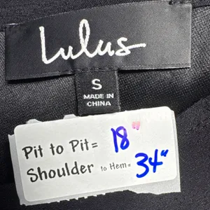 Lulus Embroidered Dress Short Sleeve Casual‎ Party Black Dress Size S thumbnail 3