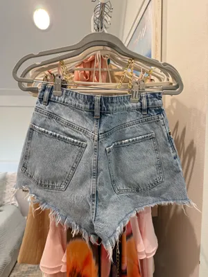ZARA Jean Shorts High-Waisted Denim thumbnail 3