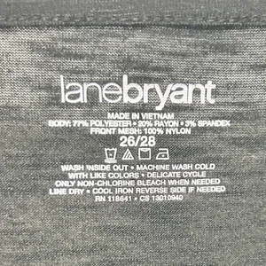 Lane Bryant Women Cami Top 26/28 Black Sequin Drape Front Party‎ Y2K Disco Glam thumbnail 5