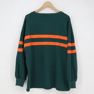 Unbranded Sweatshirt Womens XL Green Orange Striped Drop Shoulder Good thumbnail 5