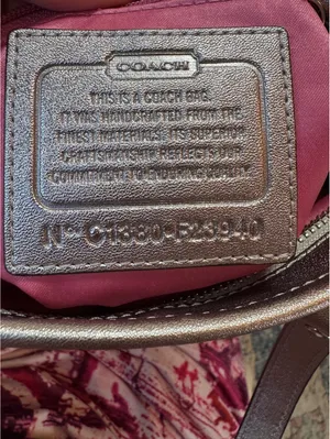Coach Signature Canvas Tote Bag with Metallic and Pink thumbnail 9