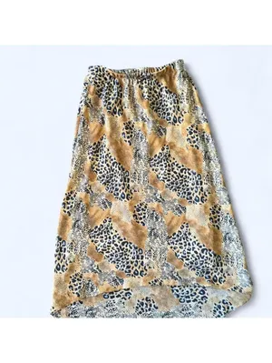 Vintage Y2K Leopard Print Boho Fairycore Indie Sleaze Midi Skirt Size Small 🤎 thumbnail 2