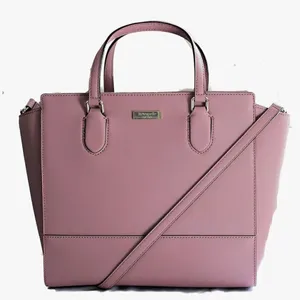 Kate Spade Hadlee Laurel Way Dusty Peony Pink Leather Handbag Purse Satchel thumbnail 1