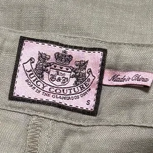Y2K‎ Juicy Couture Tan 100% Linen Pants Coastal Resort Travel Capsule S thumbnail 7