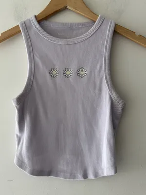 Aerie Lilac Daisy‎ Crop Racerback thumbnail 1