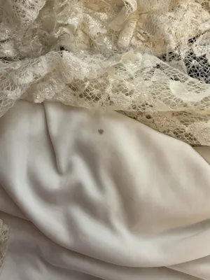 Sentimental NY Cream Lace Ruffle Mini Dress Small S Bridal Shower USA Made thumbnail 6