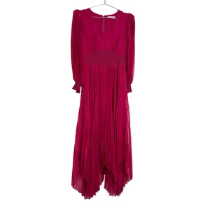 Alice & Olivia Sion‎ Pleated Asymmetric Dress thumbnail 8