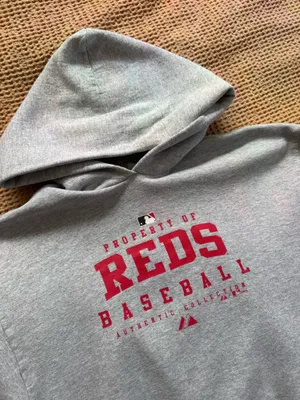Cincinnati Reds Hoodie Gray thumbnail 2