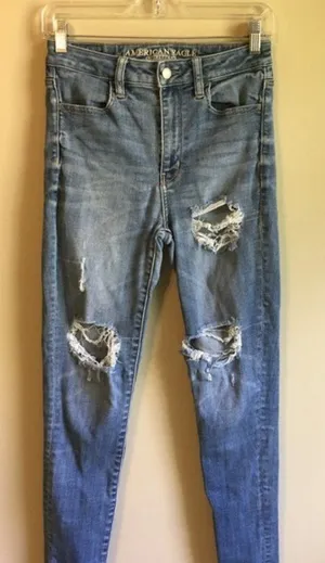 American Eagle outfitters super hi-rise‎ jegging si thumbnail 1