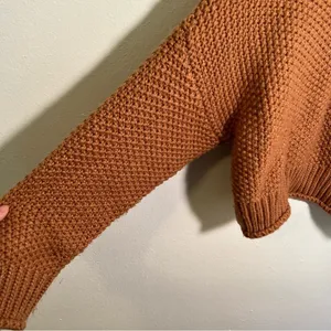 Etophe‎ Studios Women's Size Small/Medium Mock Neck Sweater Rust Brown Orange thumbnail 5