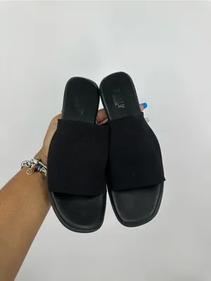 Vintage Y2K Black Block Heel Sandals Women's Size 8 Grunge Whimsical thumbnail 3