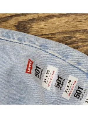 NWT Levi's 501 Fly High Rise Straight Jeans 94417273 County Fair Blue 31 x 30 thumbnail 12