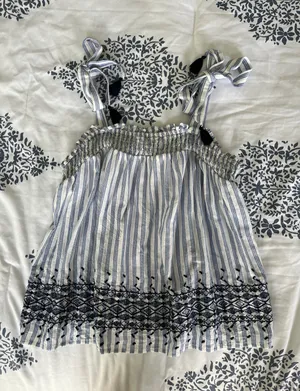 Blue And White Striped Tank Top thumbnail 1