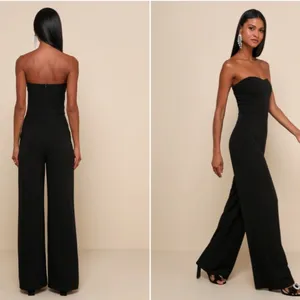 LULU's Sexy Chic Elegant Wedding Special Event Prom Sophisticated Jumpsuit thumbnail 4