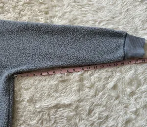 Everlane Sweatshirt ReNew Fleece Raglan Long Sleeve Crewneck Smoke Light Blue M thumbnail 13