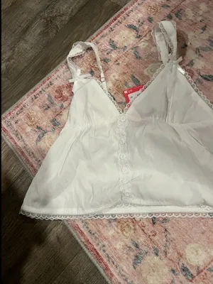 NWT Edikted‎ small white tank top thumbnail 4