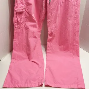 Aerie Baggy Cargo Skater Pants Neon Pink Oversized Wide Leg Medium thumbnail 3