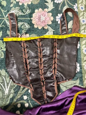 OOAK ren fest corset top larp Brown thumbnail 4